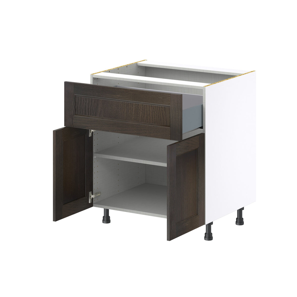 Hugo&Borg Montclaire 30-in W x 34.5-in H x 25-in D Wood 1-Drawer Base Fully Assembled Cabinet (Recessed Panel Shaker Style)