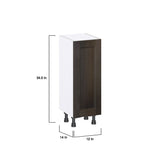 Hugo&Borg Montclaire 12-in W x 34.5-in H x 14-in D Wood Base Fully Assembled Cabinet (Recessed Panel Shaker Door Style)