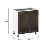 Hugo&Borg Montclaire 30-in W x 34.5-in H x 24-in D Wood Sink Base Fully Assembled Cabinet (Recessed Panel Shaker Style)