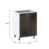 Hugo&Borg Montclaire 24-in W x 34.5-in H x 24-in D Wood Sink Base Fully Assembled Cabinet (Recessed Panel Shaker Style)