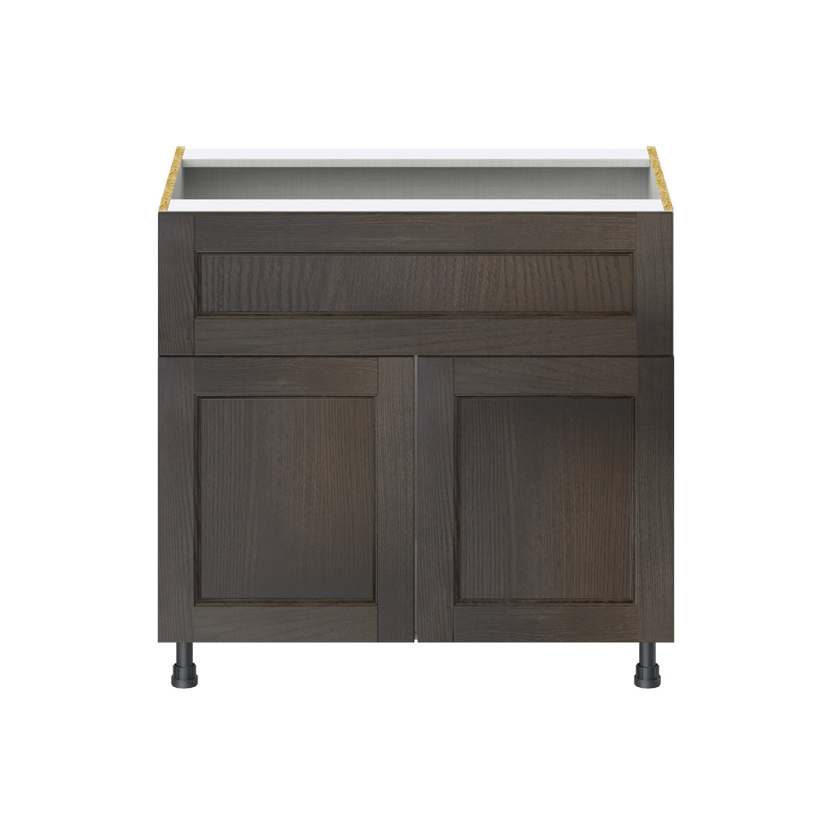Hugo&Borg Montclaire 36-in W x 34.5-in H x 24-in D Wood 1-Drawer Base Fully Assembled Cabinet (Recessed Panel Shaker Style)
