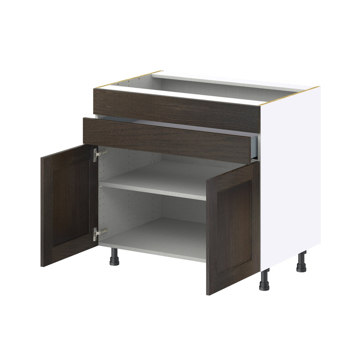 Hugo&Borg Montclaire 36-in W x 34.5-in H x 24-in D Wood 1-Drawer Base Fully Assembled Cabinet (Recessed Panel Shaker Style)