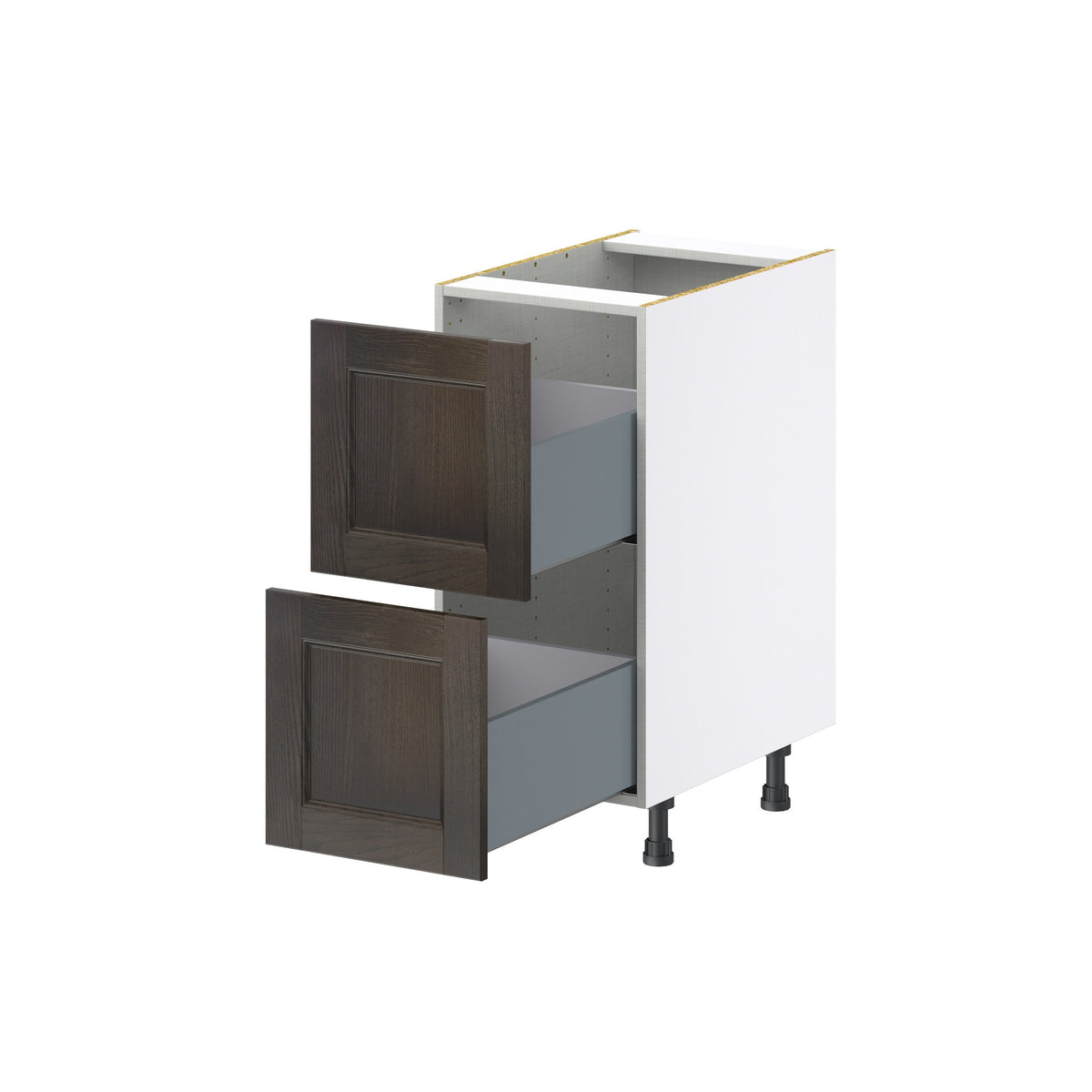 Hugo&Borg Montclaire 15-in W x 34.5-in H x 24-in D Wood 2-Drawer Base Fully Assembled Cabinet (Recessed Panel Style)