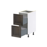 Hugo&Borg Montclaire 15-in W x 34.5-in H x 24-in D Wood 2-Drawer Base Fully Assembled Cabinet (Recessed Panel Style)