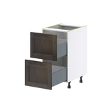 Hugo&Borg Montclaire 18-in W x 34.5-in H x 24-in D Wood 2-Drawer Base Fully Assembled Cabinet (Recessed Panel Style)