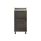 Hugo&Borg Montclaire 18-in W x 34.5-in H x 24-in D Wood 2-Drawer Base Fully Assembled Cabinet (Recessed Panel Style)