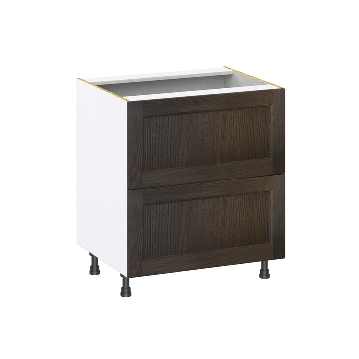 Hugo&Borg Montclaire 30-in W x 34.5-in H x 24-in D Wood 2-Drawer Base Fully Assembled Cabinet (Recessed Panel Style)