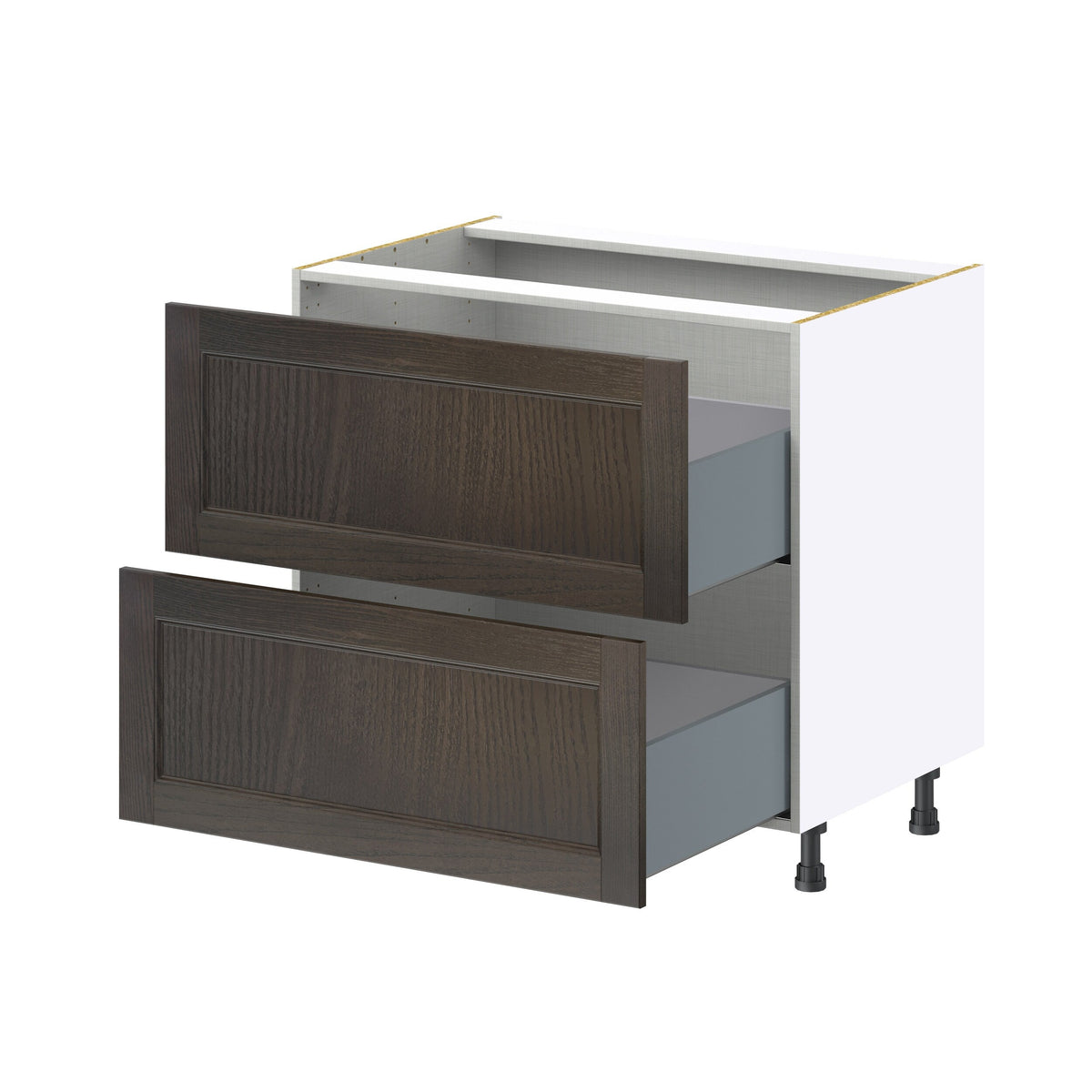 Hugo&Borg Montclaire 36-in W x 34.5-in H x 24-in D Wood 2-Drawer Base Fully Assembled Cabinet (Recessed Panel Style)