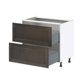 Hugo&Borg Montclaire 36-in W x 34.5-in H x 24-in D Wood 2-Drawer Base Fully Assembled Cabinet (Recessed Panel Style)