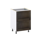 Hugo&Borg Montclaire 24-in W x 34.5-in H x 24-in D Wood 3-Drawer Base Fully Assembled Cabinet (Recessed Panel Style)