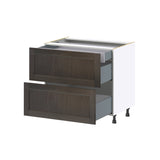 Hugo&Borg Montclaire 36-in W x 34.5-in H x 24-in D Wood 3-Drawer Base Fully Assembled Cabinet (Recessed Panel Style)