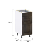 Hugo&Borg Montclaire 15-in W x 34.5-in H x 24-in D Wood 3-Drawer Base Fully Assembled Cabinet (Recessed Panel Style)
