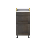 Hugo&Borg Montclaire 18-in W x 34.5-in H x 24-in D Wood 3-Drawer Base Fully Assembled Cabinet (Recessed Panel Style)