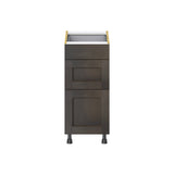 Hugo&Borg Montclaire 15-in W x 34.5-in H x 24-in D Wood 3-Drawer Base Fully Assembled Cabinet (Recessed Panel Style)