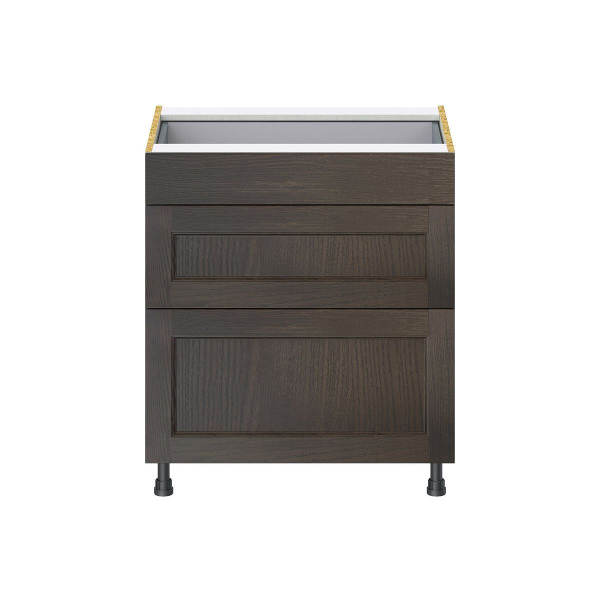 Hugo&Borg Montclaire 30-in W x 34.5-in H x 24-in D Wood 3-Drawer Base Fully Assembled Cabinet (Recessed Panel Style)