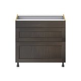Hugo&Borg Montclaire 36-in W x 34.5-in H x 24-in D Wood 3-Drawer Base Fully Assembled Cabinet (Recessed Panel Style)