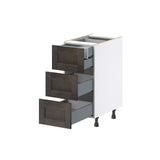 Hugo&Borg Montclaire 15-in W x 34.5-in H x 24-in D Wood 4-Drawer Base Fully Assembled Cabinet (Recessed Panel Style)