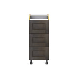 Hugo&Borg Montclaire 15-in W x 34.5-in H x 24-in D Wood 4-Drawer Base Fully Assembled Cabinet (Recessed Panel Style)
