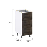 Hugo&Borg Montclaire 15-in W x 34.5-in H x 24-in D Wood 4-Drawer Base Fully Assembled Cabinet (Recessed Panel Style)
