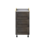 Hugo&Borg Montclaire 18-in W x 34.5-in H x 24-in D Wood 4-Drawer Base Fully Assembled Cabinet (Recessed Panel Style)