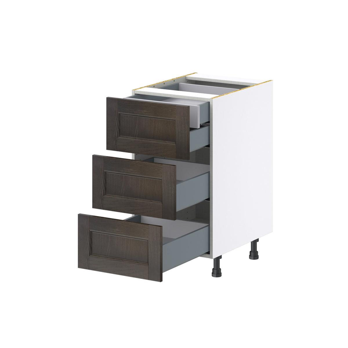 Hugo&Borg Montclaire 18-in W x 34.5-in H x 24-in D Wood 4-Drawer Base Fully Assembled Cabinet (Recessed Panel Style)