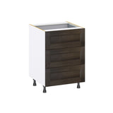 Hugo&Borg Montclaire 24-in W x 34.5-in H x 24-in D Wood 4-Drawer Base Fully Assembled Cabinet (Recessed Panel Style)