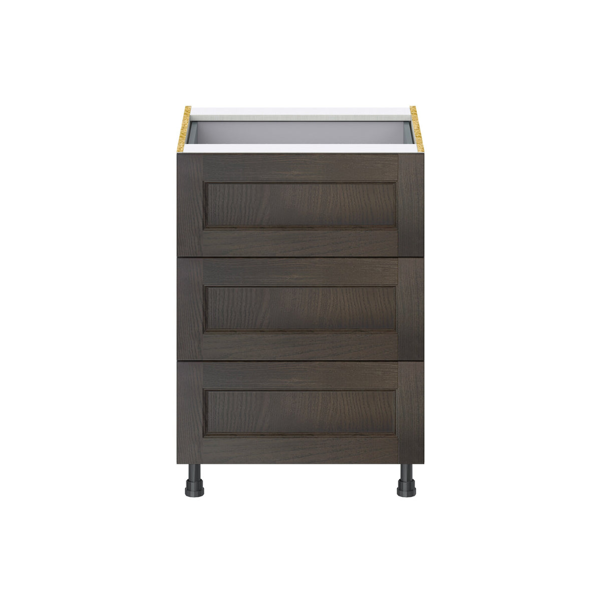 Hugo&Borg Montclaire 24-in W x 34.5-in H x 24-in D Wood 4-Drawer Base Fully Assembled Cabinet (Recessed Panel Style)