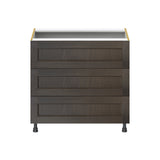 Hugo&Borg Montclaire 36-in W x 34.5-in H x 24-in D Wood 3-Drawer Base Fully Assembled Cabinet (Recessed Panel Style)