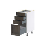 Hugo&Borg Montclaire 15-in W x 34.5-in H x 24-in D Wood 4-Drawer Base Fully Assembled Cabinet (Recessed Panel Style)