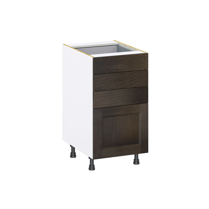 Hugo&Borg Montclaire 18-in W x 34.5-in H x 24-in D Wood 4-Drawer Base Fully Assembled Cabinet (Recessed Panel Style)