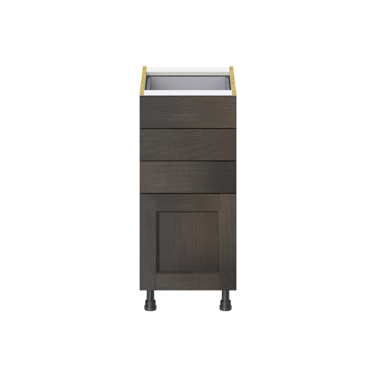 Hugo&Borg Montclaire 15-in W x 34.5-in H x 24-in D Wood 4-Drawer Base Fully Assembled Cabinet (Recessed Panel Style)