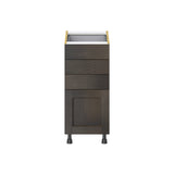 Hugo&Borg Montclaire 15-in W x 34.5-in H x 24-in D Wood 4-Drawer Base Fully Assembled Cabinet (Recessed Panel Style)