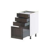 Hugo&Borg Montclaire 18-in W x 34.5-in H x 24-in D Wood 4-Drawer Base Fully Assembled Cabinet (Recessed Panel Style)