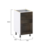 Hugo&Borg Montclaire 18-in W x 34.5-in H x 24-in D Wood 4-Drawer Base Fully Assembled Cabinet (Recessed Panel Style)