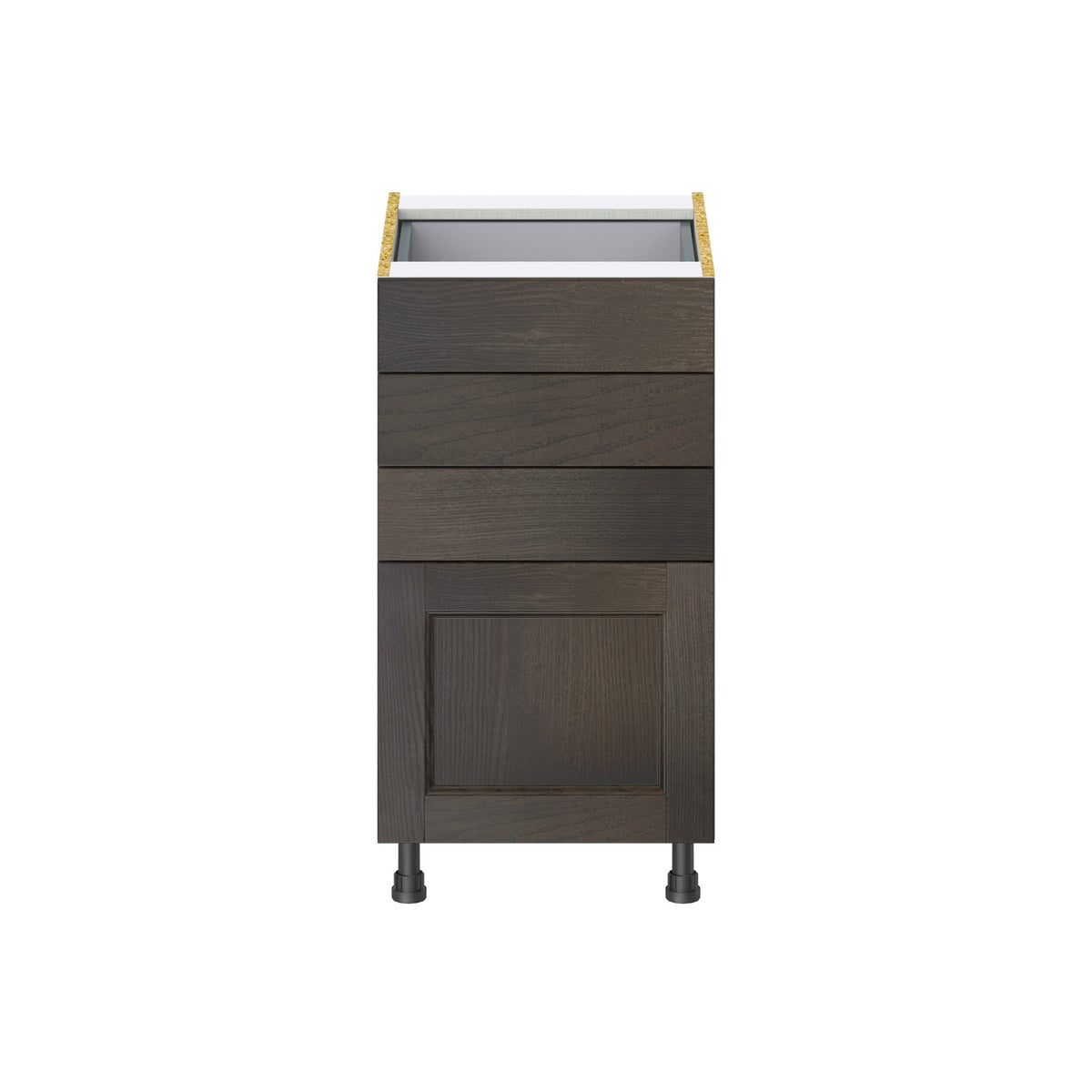 Hugo&Borg Montclaire 18-in W x 34.5-in H x 24-in D Wood 4-Drawer Base Fully Assembled Cabinet (Recessed Panel Style)