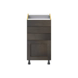 Hugo&Borg Montclaire 18-in W x 34.5-in H x 24-in D Wood 4-Drawer Base Fully Assembled Cabinet (Recessed Panel Style)