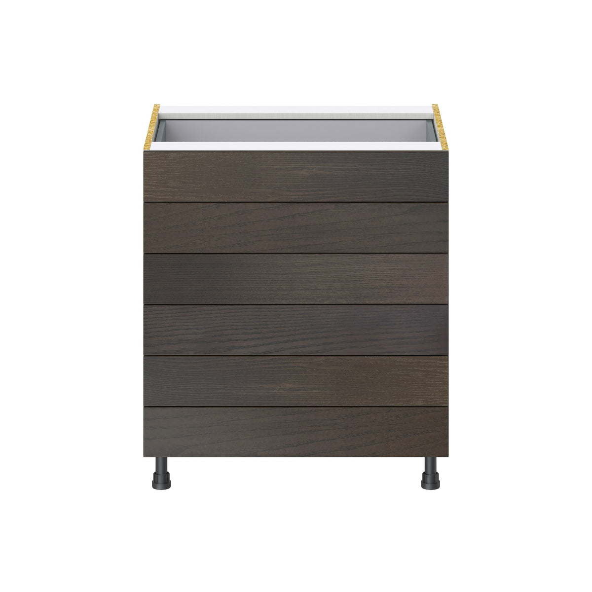 Hugo&Borg Montclaire 30-in W x 34.5-in H x 24-in D Wood 6-Drawer Base Fully Assembled Cabinet (Recessed Panel Style)