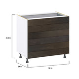 Hugo&Borg Montclaire 36-in W x 34.5-in H x 24-in D Wood 6-Drawer Base Fully Assembled Cabinet (Recessed Panel Style)