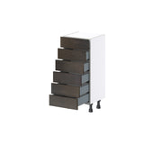 Hugo&Borg Montclaire 15-in W x 34.5-in H x 14-in D Wood 6-Drawer Base Fully Assembled Cabinet (Recessed Panel Style)