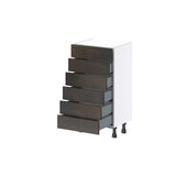 Hugo&Borg Montclaire 18-in W x 34.5-in H x 14-in D Wood 6-Drawer Base Fully Assembled Cabinet (Recessed Panel Style)