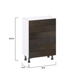 Hugo&Borg Montclaire 24-in W x 34.5-in H x 14-in D Wood 6-Drawer Base Fully Assembled Cabinet (Recessed Panel Style)