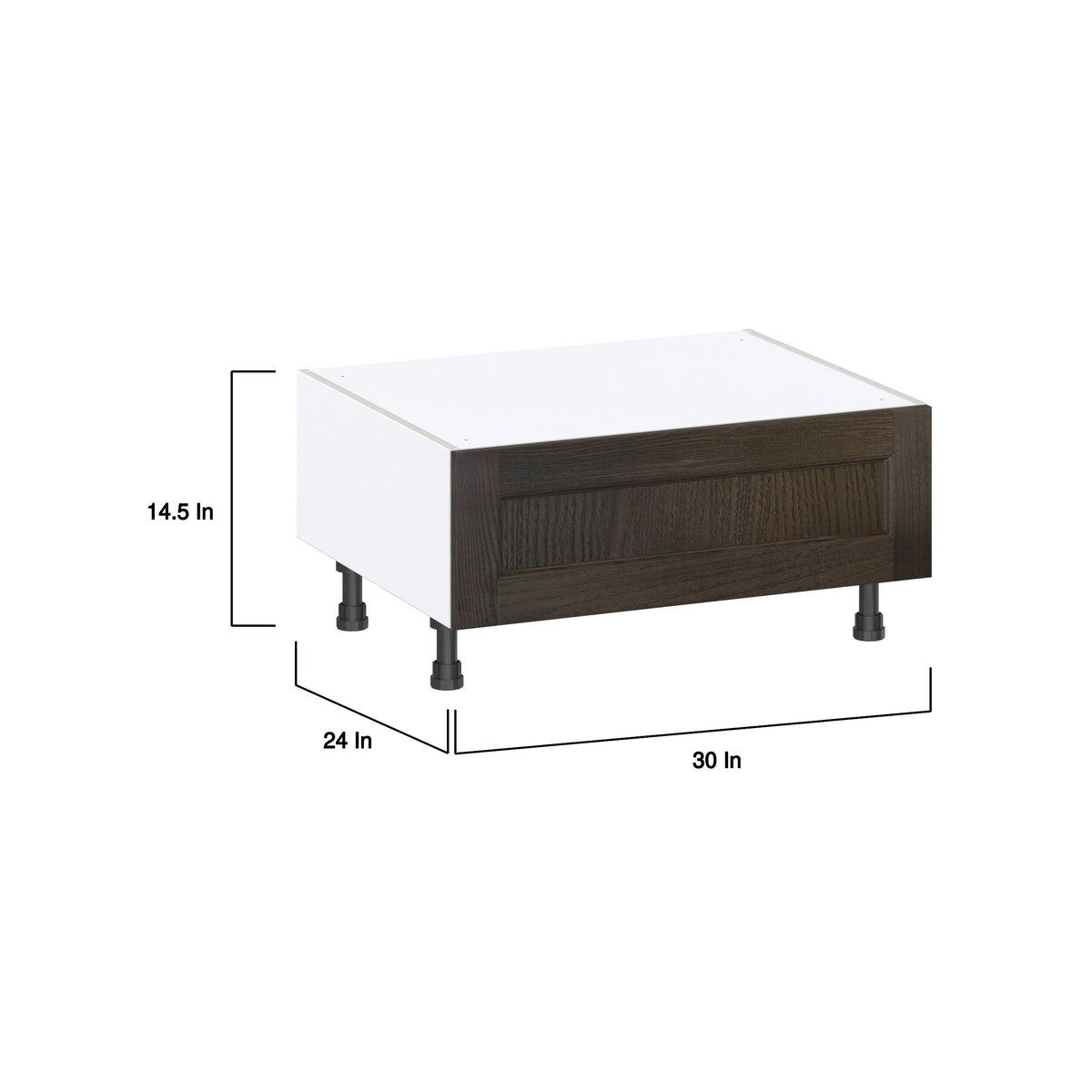 Hugo&Borg Montclaire 30-in W x 14.5-in H x 24-in D Wood 1-Drawer Base Fully Assembled Cabinet (Recessed Panel Style)