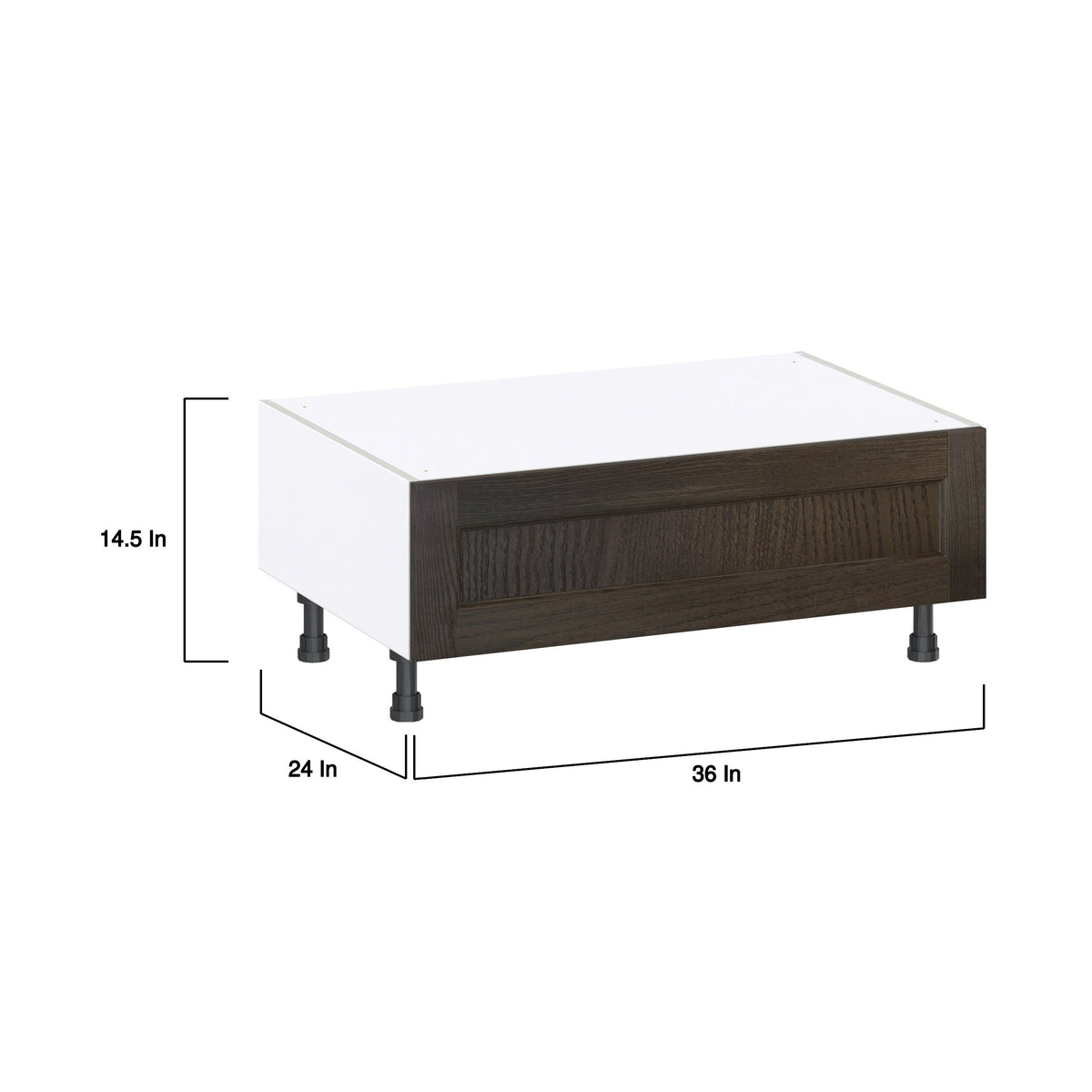 Hugo&Borg Montclaire 36-in W x 14.5-in H x 24-in D Wood 1-Drawer Base Fully Assembled Cabinet (Recessed Panel Style)