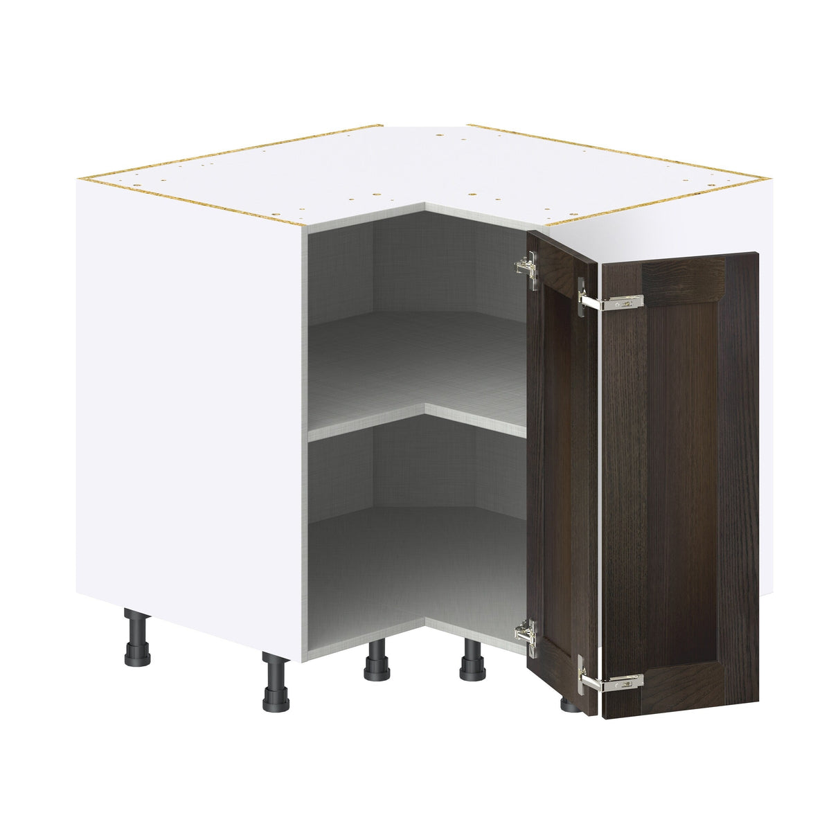 Hugo&Borg Montclaire 36-in W x 34.5-in H x 36-in D Wood L-shaped Corner Base Fully Assembled Cabinet (Recessed Panel Shaker Style)
