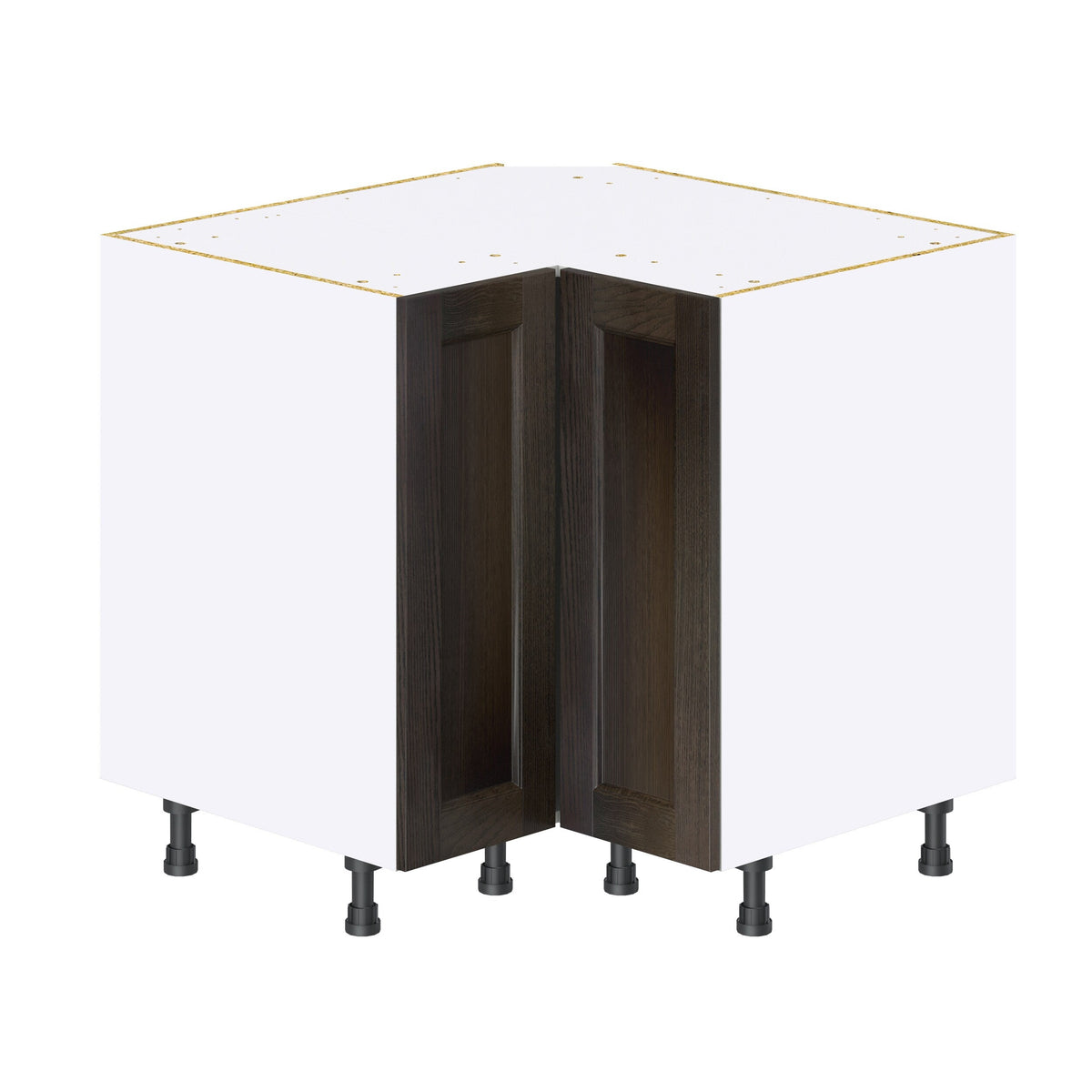 Hugo&Borg Montclaire 36-in W x 34.5-in H x 36-in D Wood L-shaped Corner Base Fully Assembled Cabinet (Recessed Panel Shaker Style)