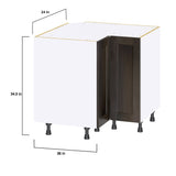 Hugo&Borg Montclaire 36-in W x 34.5-in H x 36-in D Wood L-shaped Corner Base Fully Assembled Cabinet (Recessed Panel Shaker Style)