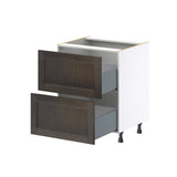 Hugo&Borg Montclaire 27-in W x 34.5-in H x 24-in D Wood 2-Drawer Base Fully Assembled Cabinet (Recessed Panel Style)
