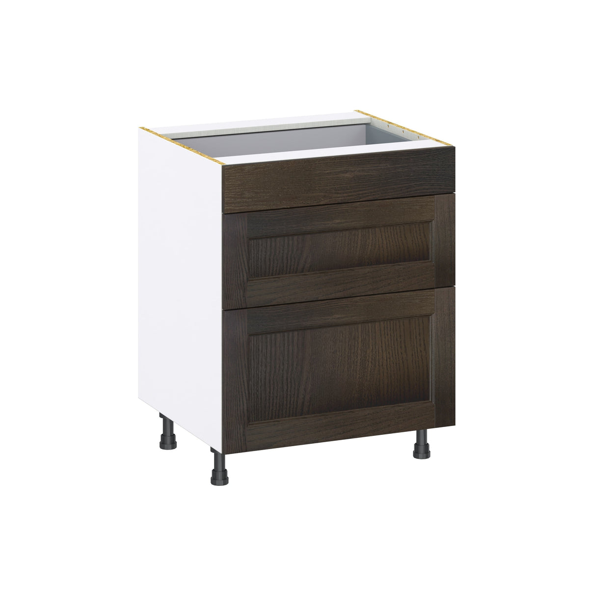 Hugo&Borg Montclaire 27-in W x 34.5-in H x 24-in D Wood 3-Drawer Base Fully Assembled Cabinet (Recessed Panel Style)