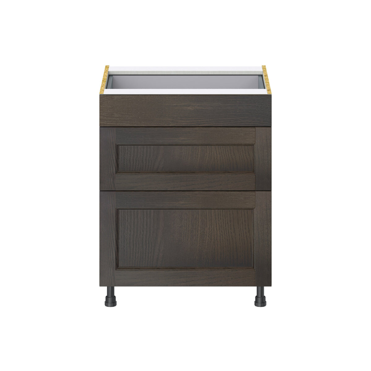 Hugo&Borg Montclaire 27-in W x 34.5-in H x 24-in D Wood 3-Drawer Base Fully Assembled Cabinet (Recessed Panel Style)