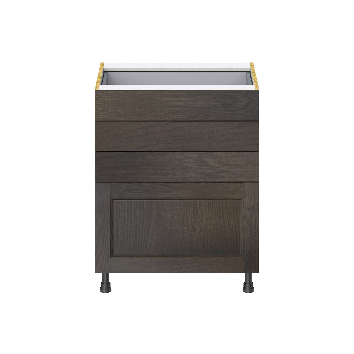 Hugo&Borg Montclaire 27-in W x 34.5-in H x 24-in D Wood 4-Drawer Base Fully Assembled Cabinet (Recessed Panel Style)